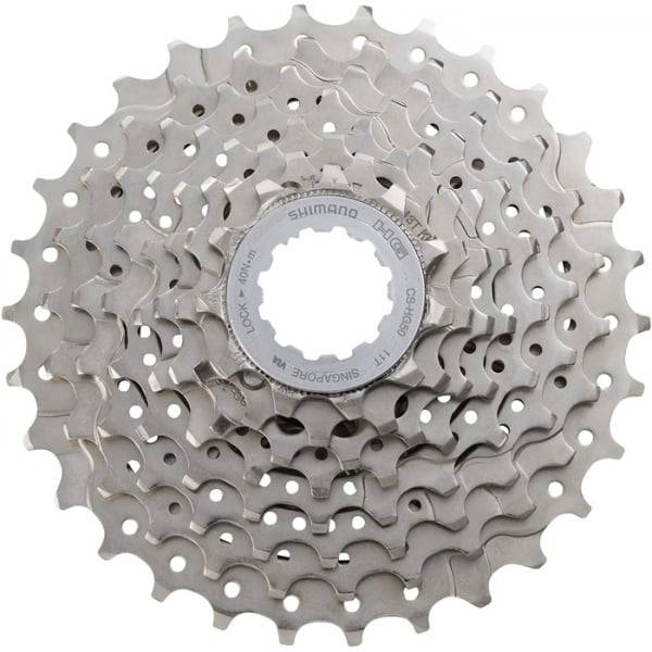 Shimano Claris CS-HG50 8-speed bike cassette with 11-30T gears and Hyperglide for smooth shifting.