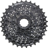 Shimano Acera CS-HG31 8-speed bicycle cassette with 11-34T gears, designed for smooth shifting and hill climbing.