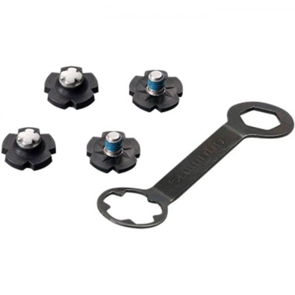 Shimano 7.5mm clothing toe spikes for cycling shoes, durable replacement grips for better traction and performance.