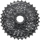 Shimano Acera 8-speed cassette with 11-32T Hyperglide sprockets for bike drivetrain components.