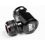 Truflo Minisprung CO2 head for Presta and Schrader valves, bike pump accessory showing valve compatibility and installation details