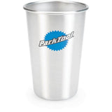 Park Tool SPG-1 stainless steel 16oz pint glass, dishwasher safe drinkware with a sleek design and durable construction.