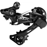 Shimano SLX RD-M7000 GS 11-speed Shadow+ rear derailleur for MTB bikes, showcasing the black component with mounting hardware.