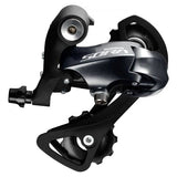 Shimano Sora RD-R3000 9-speed rear derailleur for road bikes, compatible with 11-32T gear range, shown in a close-up image.