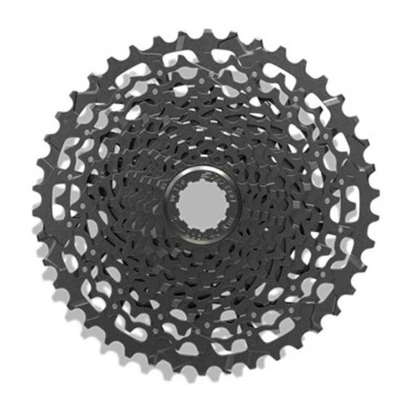SRAM PG-1130 11-speed bike cassette with 11-42T wide range gears for 11-speed drivetrains, shown on a white background.