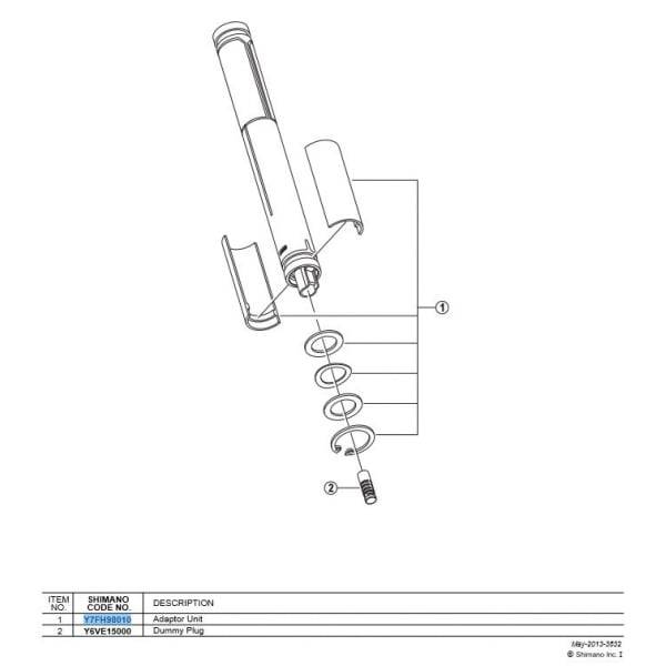 Shimano SM-BTR2 adaptor unit for Shimano brake systems, genuine replacement component, shown in the image.
