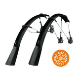 SKS Raceblade Pro XL Stealth matte black road bike mudguard set with quick-release mounting and aerodynamic design.