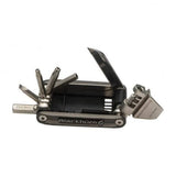 Blackburn Wayside 19-function multi tool for bike repair, featuring various screwdrivers, wrenches, and tools in a compact workshop kit.