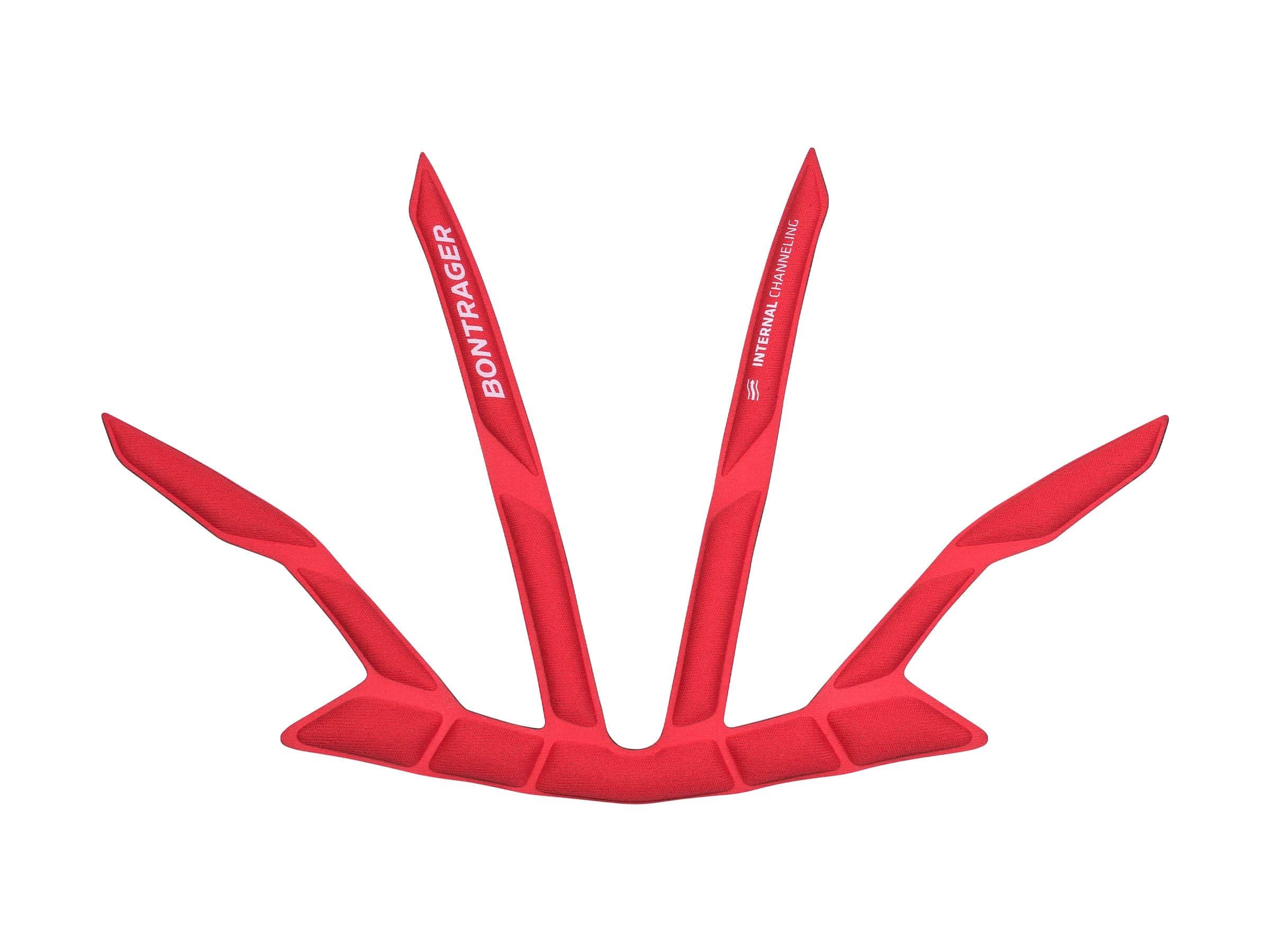 Bontrager Ballista MIPS helmet fit pad kit replacement spares, showing soft foam and adjustable straps for helmet comfort.