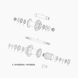 SRAM X-9 V2 rear wheel freehub body spare parts kit for X9 hubs, durable bicycle component for smooth gear shifting.