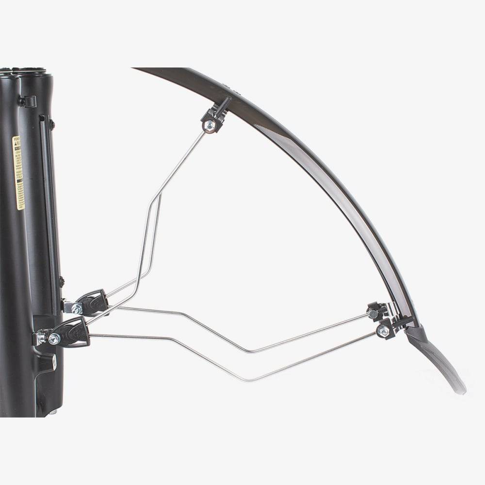 SKS Suntour fork front wheel stay kit with SECU clip for mudguard mounting, bike accessory for secure fender attachment.