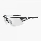 Tifosi Crit matte gunmetal polarized photochromic smoke lens sunglasses with Fototec technology, lightweight and stylish for outdoor wear.