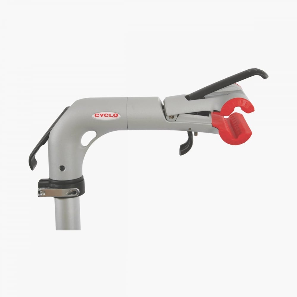 Cyclo Tools Cyclo Bike Clamp Head for fixed mounts and mobile stands, used for bike repair and workshop setups.