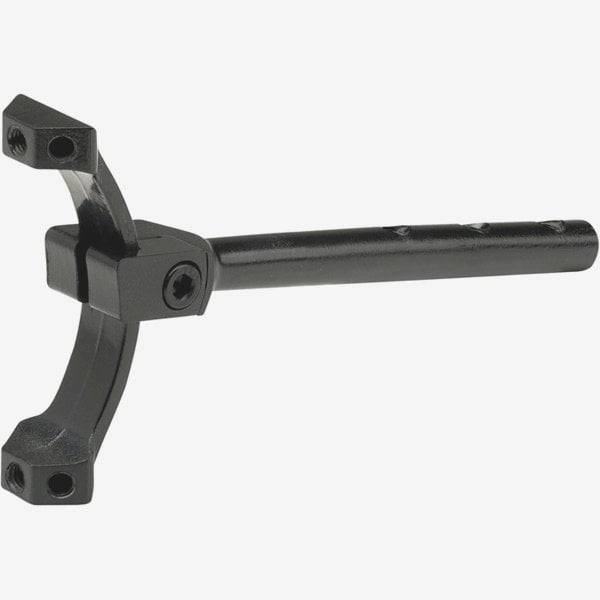 Profile Design RM-10 rear bottle mount system attached to a bike seat post with an adjustable cage for 10mm seat posts.