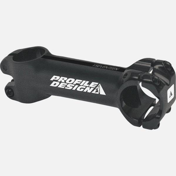 Profile Design 1/Seventeen bike handlebar stem, black 17° rise, 31.8mm diameter, component for cycling bikes
