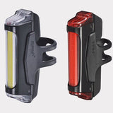 Infini Super Bright front and rear bike lightset with COB LED, rechargeable USB, designed for enhanced visibility during night riding.