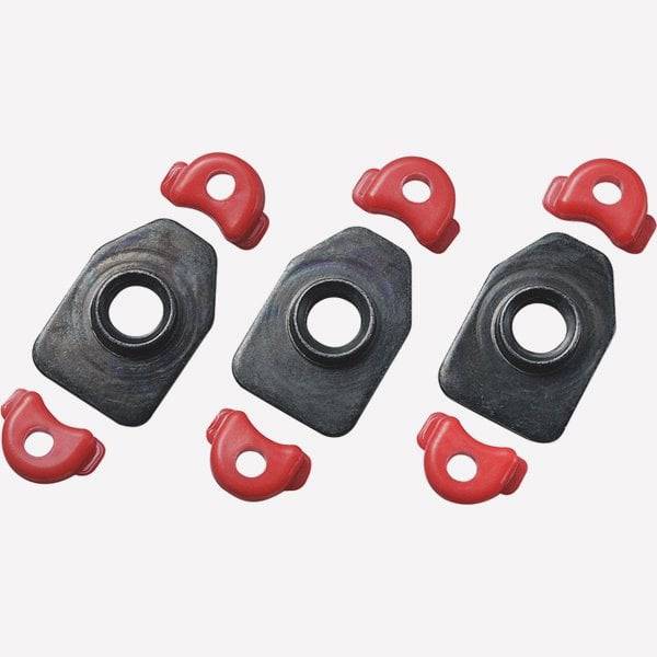 Shimano RC9 cycling shoe heel pad set with fixings, size 44-48, for Shimano cycling shoes, showing the heel pad and installation parts.