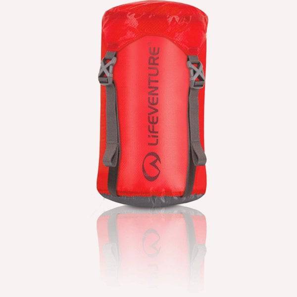LifeVenture ultralight waterproof compression sack for travel gear organization, compact waterproof accessories for packing efficiency.