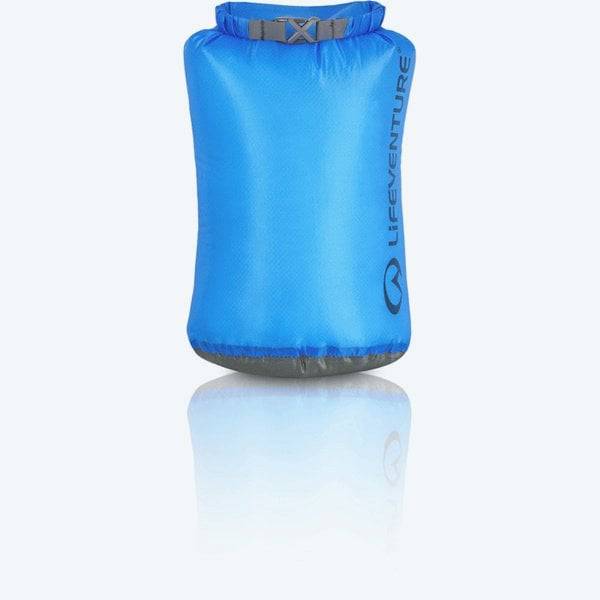 LifeVenture 70L ultralight waterproof dry bag with roll-top closure, outdoor gear accessory for camping and hiking.