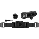 Garmin Varia UT800 Trail Edition cycle headlight with 800 lumens, mounted on a bike for trail riding visibility.