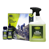 Fenwick's Essential Bike Cleaning & Lubrication Kit with biodegradable cleaner and all-conditions chain lube, workshop use