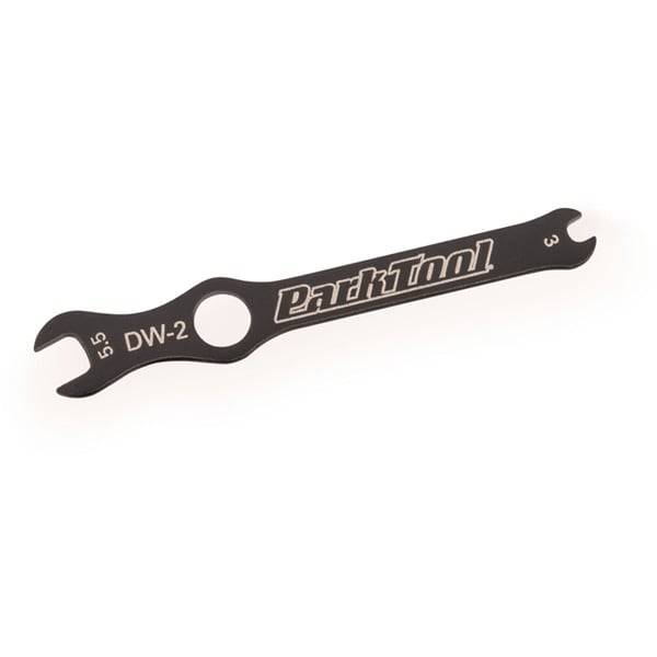Park Tool DW-2 clutch wrench for Shimano Shadow Plus derailleurs, workshop tool for precise derailleur adjustment.