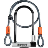 Kryptonite D-Locks - KryptoLok Standard U-lock with 4 foot Kryptoflex cable