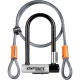 Kryptonite Kryptolok Mini U-Lock with 4ft Flex Cable and FlexFrame bracket, Sold Secure Gold bike lock accessory