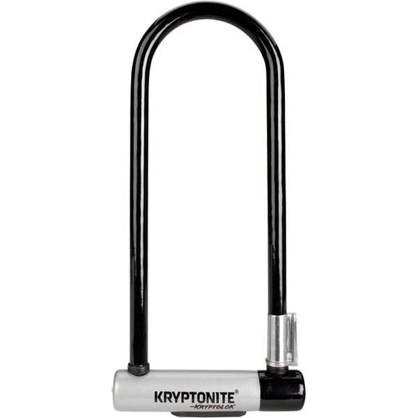 Kryptonite Kryptolok U-Lock with long shackle and FlexFrame bracket, Sold Secure Gold rated for bike security.