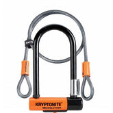 Kryptonite D-Locks - Evolution Mini 7 Dead Bolt Lock with 4ft Kryptoflex Cable with FlexFrame Bracket