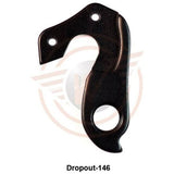 Wheels Manufacturing CNC machined replaceable derailleur hanger dropout for bike components, 146mm size.