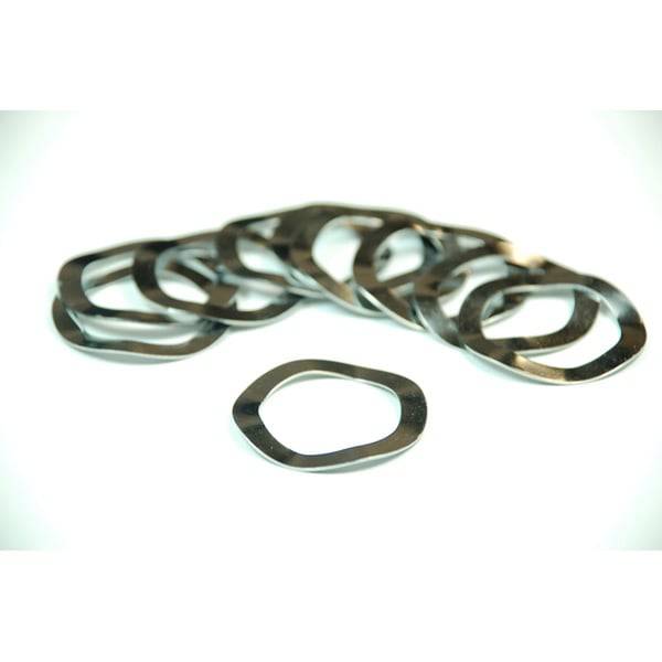 Wheels Manufacturing 30mm ID wave washer for PF30 and BB30 bottom bracket systems, showing the metal component with wave design