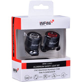 Infini Light Sets - Mini-Luxo USB front and rear lightset black