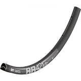 Black DT Swiss RR 421 Asymmetric disc brake rim with Presta-drilled holes for road bike components.