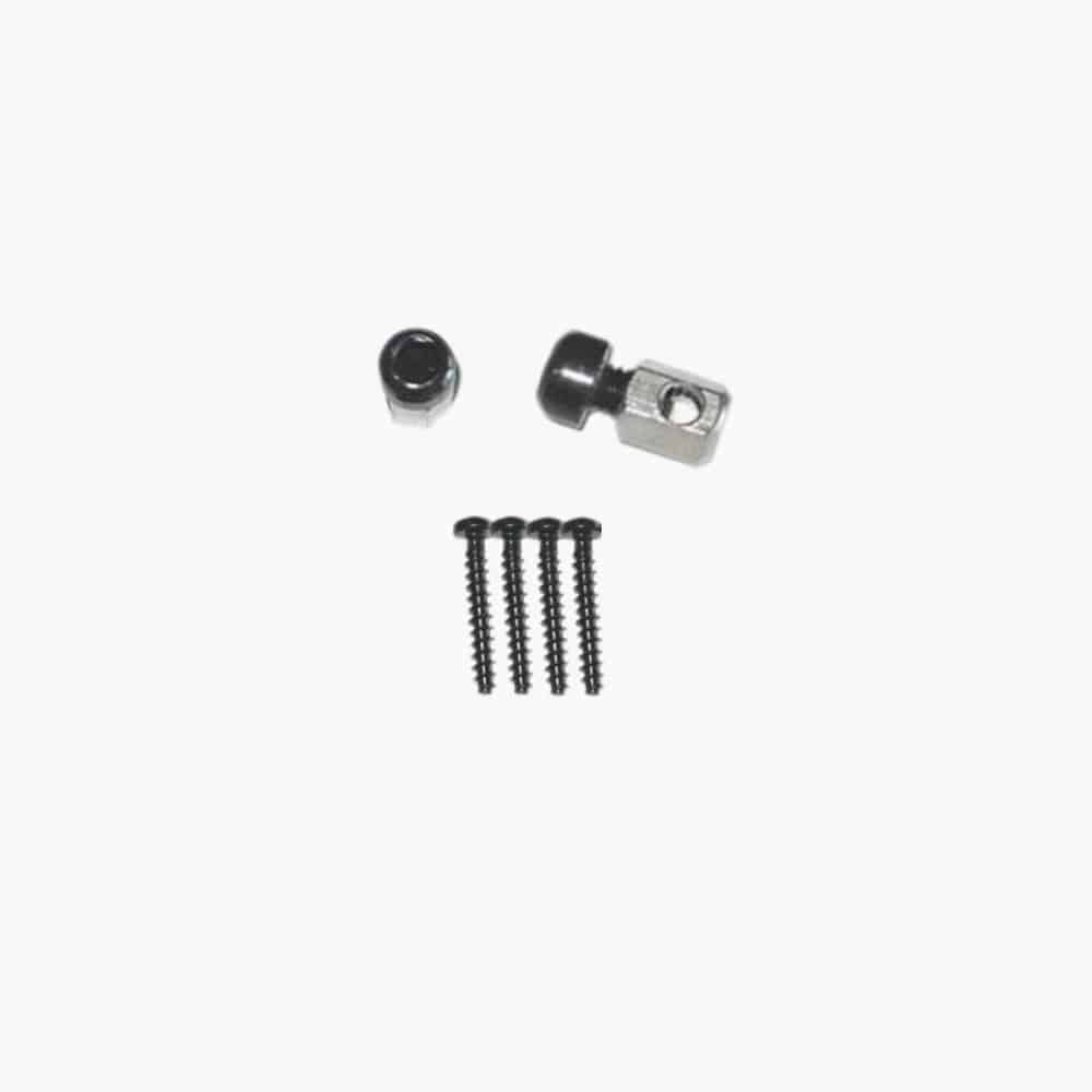 Rixen-Kaul screw and nipple set for bar bag fittings, showing metal hardware components for secure bike accessory attachment.