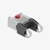 Rixen-Kaul 43mm handlebar adaptor extension for bike accessories mounting on a bicycle handlebar.