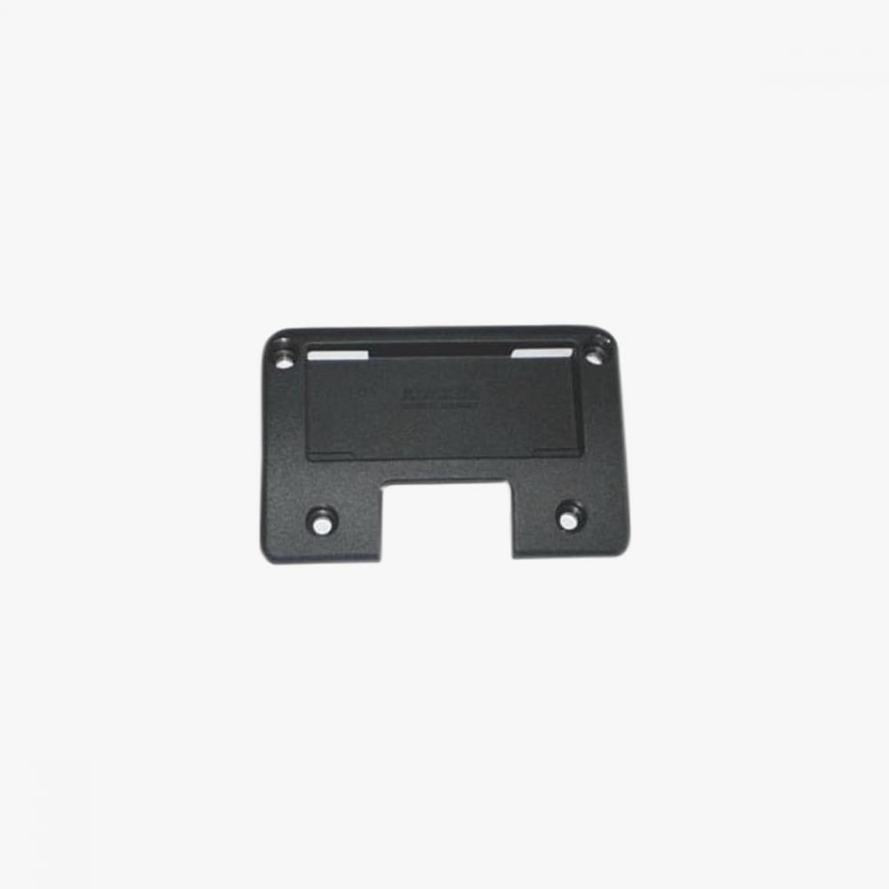 Rixen-Kaul Klickfix back plate for bar bag, secure handlebar mount accessory, shown attached to a bicycle handlebar.