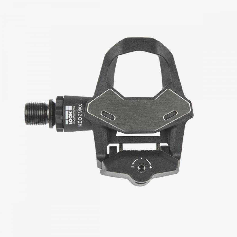 LOOK Keo 2 Max clipless road bike pedals with Keo Grip cleats, lightweight aluminum components for secure cycling performance.