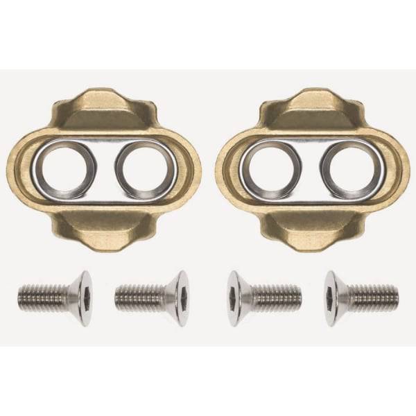 Crankbrothers standard silver cleats with 0° float for 2-bolt pedal compatibility, designed for bike pedal components.