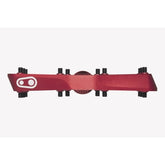 Crank Brothers Stamp 7 flat mountain bike pedal with adjustable pins, black metal components for durability and grip.