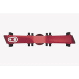 Crank Brothers Stamp 7 flat mountain bike pedal with adjustable pins, black metal components for durability and grip.