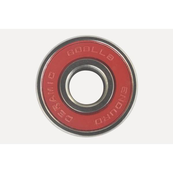 Enduro Bearings 608 LLB ceramic hybrid bearing for hubs and bottom brackets, measuring 7x22x8mm with a low-friction design.