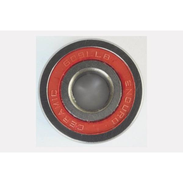 Enduro Bearings 609 LLB ceramic hybrid bearing for bike hubs, 7mm x 24mm x 9mm, with black seal and precision components.