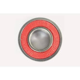 Enduro Bearings R8 LLB ceramic hybrid bike bearing with 7.93mm x 28.57mm x 12.7mm dimensions, showing its smooth surface and metallic finish.