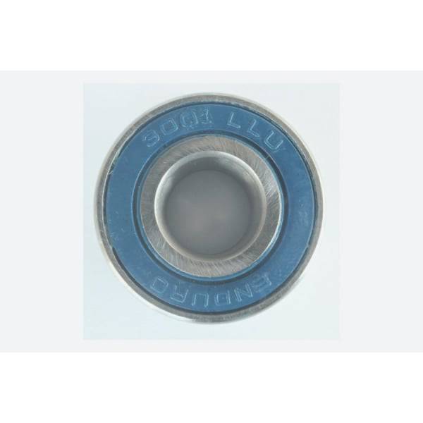 Enduro Bearings 3001 LLU ABEC 3 sealed cycling hub bearings, 12x28x12mm, shown in a close-up image.