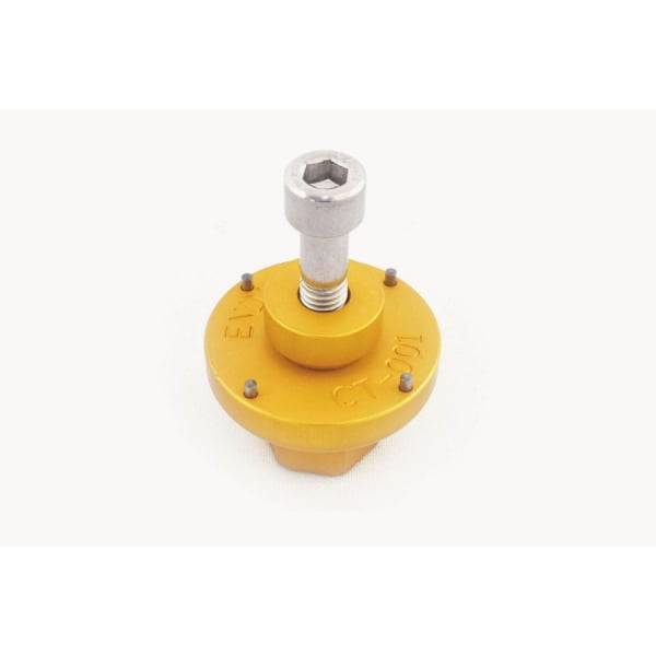 Enduro Bearings Cannondale crank spider in yellow, a bike component for improved performance and durability.