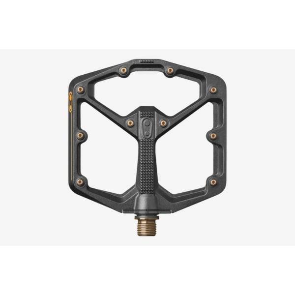Crank Brothers Stamp 11 flat mountain biking pedal with adjustable pins, durable composite body and metal spindle for MTB riding