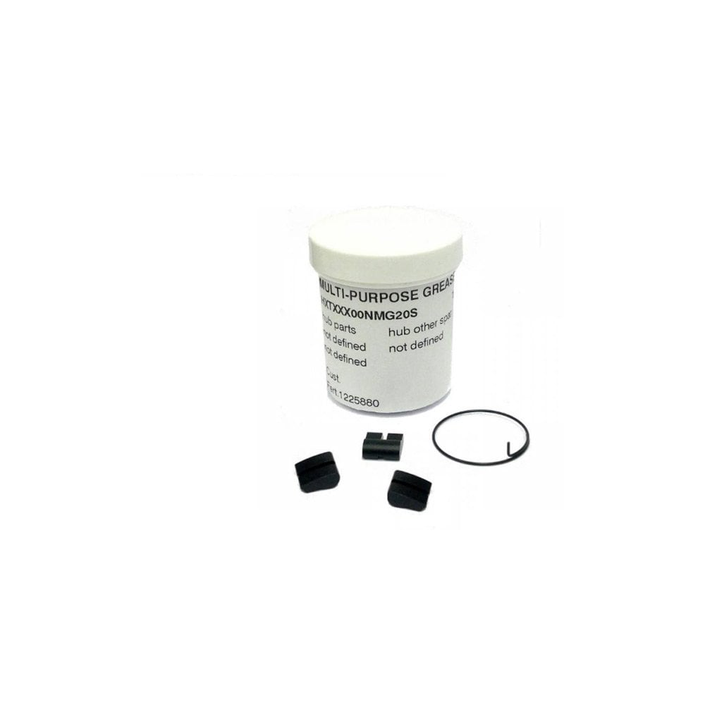 DT Swiss 3-Pawl Freehub Service Kit with replacement pawls and grease, for bike wheel hub maintenance and repair.