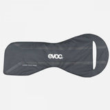 EVOC travel chain cover with velcro fixation for bike chainstay protection, durable accessory for cycling safety.