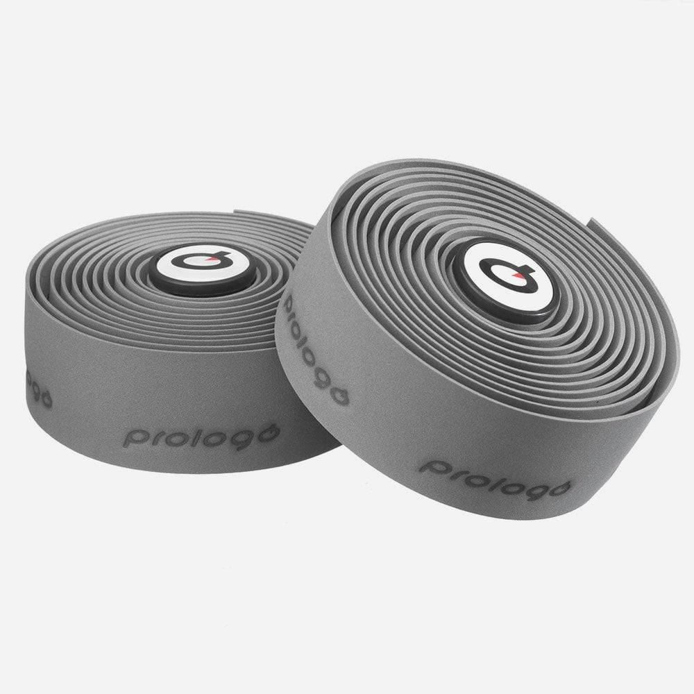 Prologo Plaintouch cork handlebar tape with self-adhesive backing and end caps for bike handlebars.